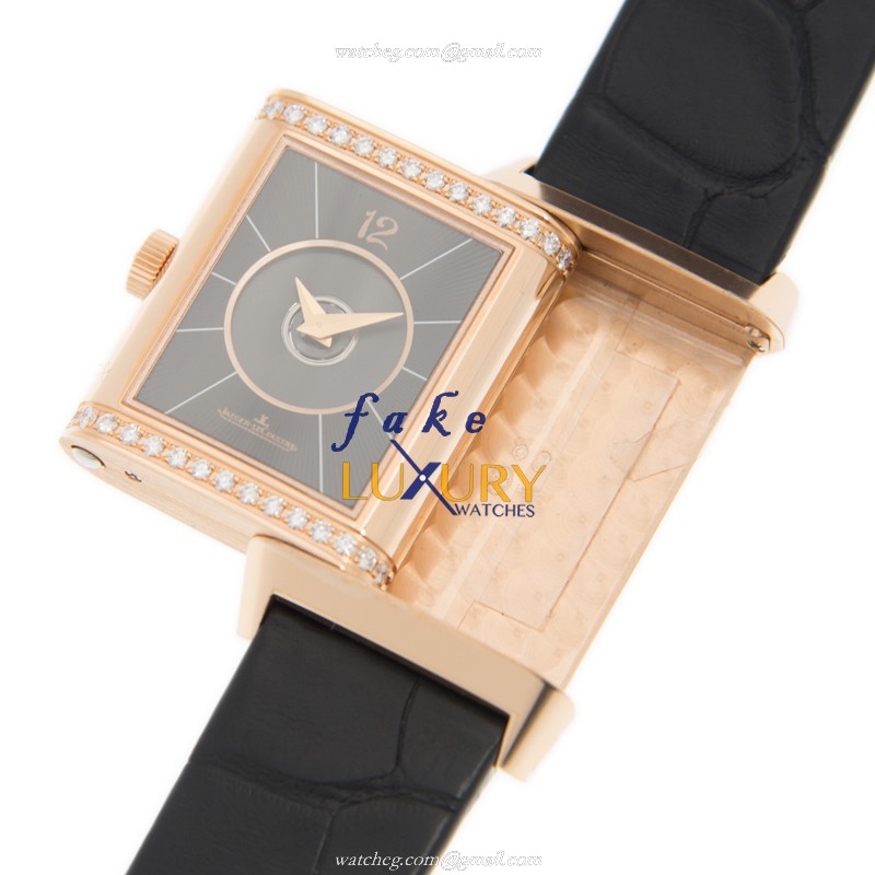 Jaeger-Lecoultre Q2572420 REVERSO Auto 18kt Rose Gold Replica Watch - Swiss Movement, Silver Dial - Image 4