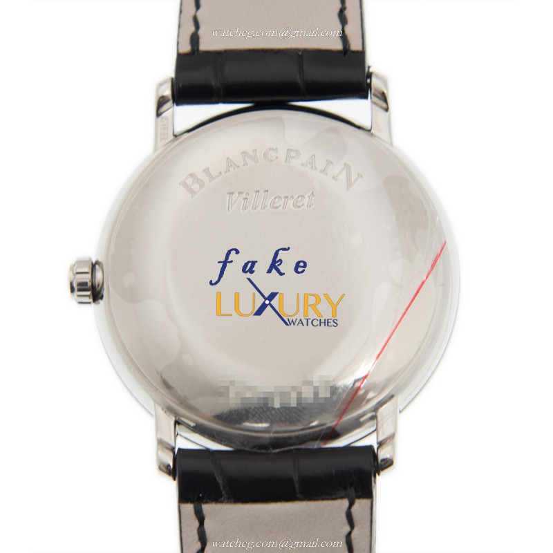 Blancpain 6223-1127-55A Villeret Automatic Stainless Steel White Dial Alligator Strap Replica Watch - Image 3