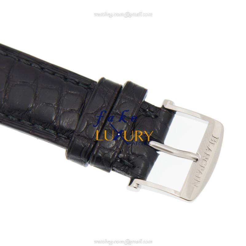 Blancpain 6223-1127-55A Villeret Automatic Stainless Steel White Dial Alligator Strap Replica Watch - Image 4