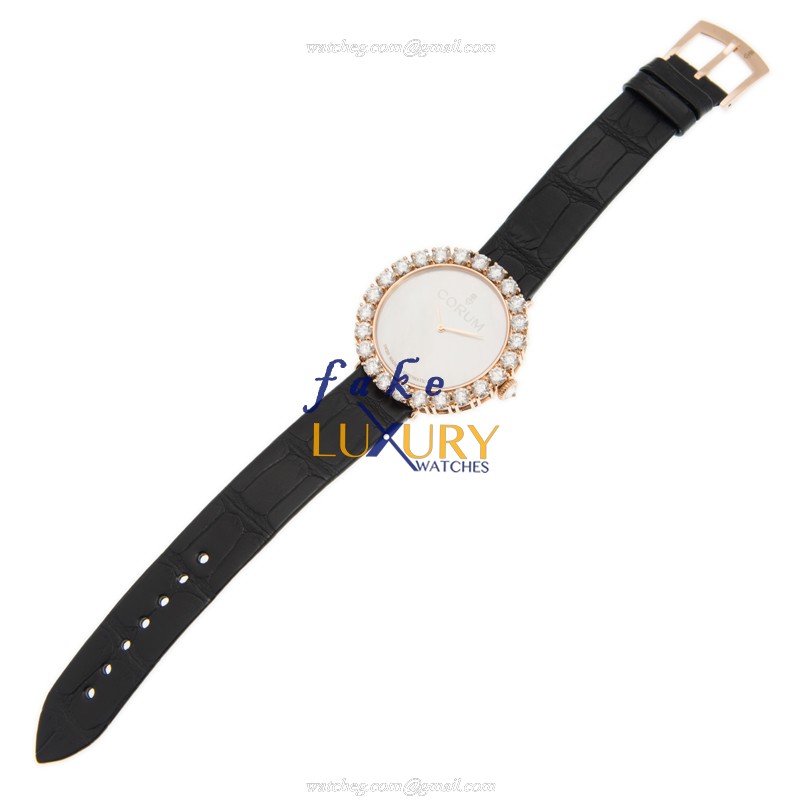 Corum 058.100.85-0001 PN01 CLASSIQUE Replica Watch - Automatic - 18kt Rose Gold & Diamonds - White - Image 2