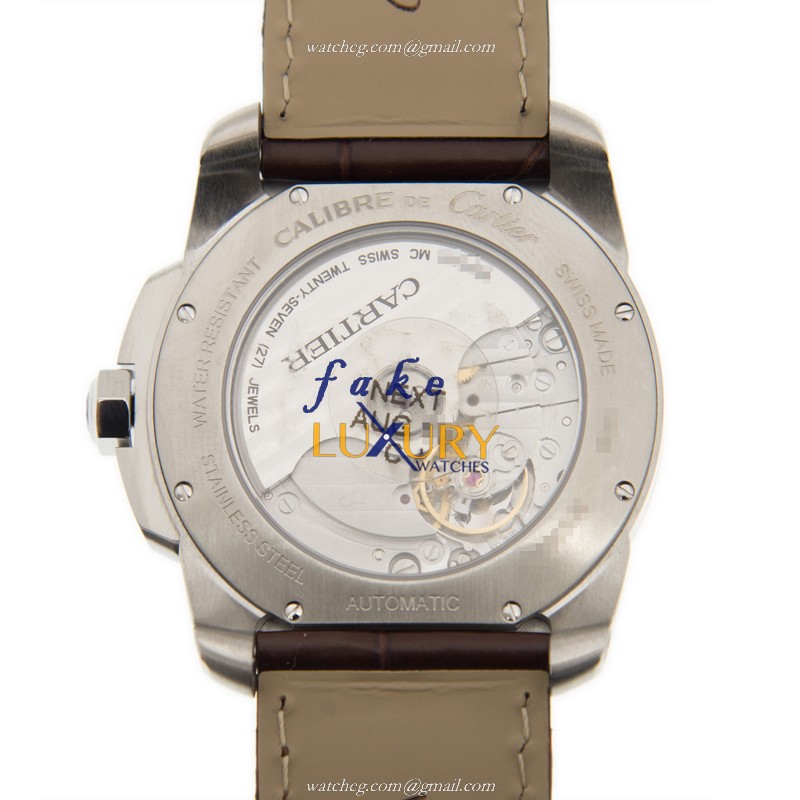 Cartier WSCA0002 CALIBRE DE CARTIER Automatic 18kt Rose Gold - Ceramic Bezel - Silver Dial - Image 3