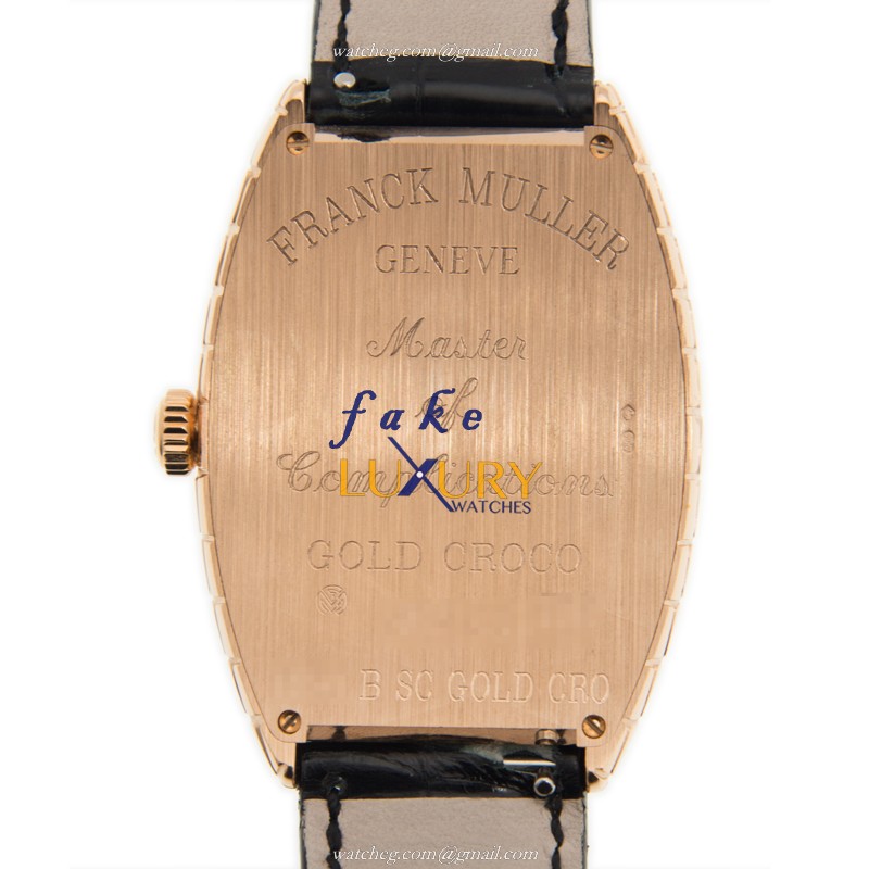Franck Muller 6850 B SC GOLD CRO 5N Cintree Curvex Replica Watch, 33mm Rose Gold Case, Gold Dial - Image 3
