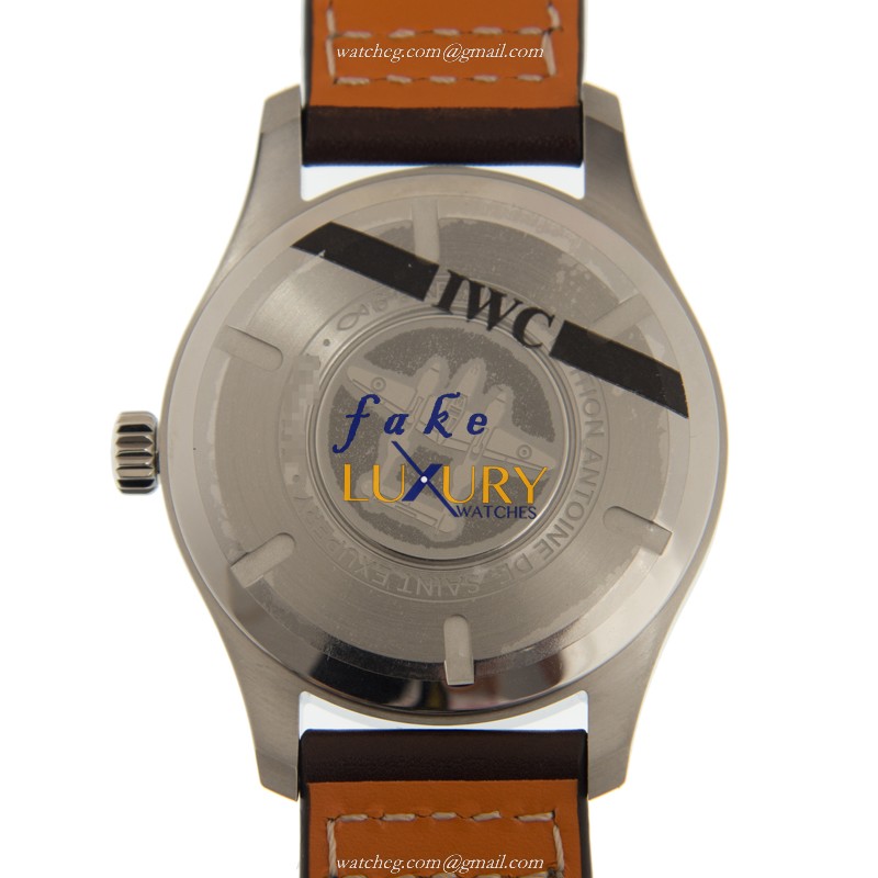 IWC PILOTS Automatic IW327003 Stainless Steel Dark Brown Dial Cowhide Strap Replica Watch - Image 3