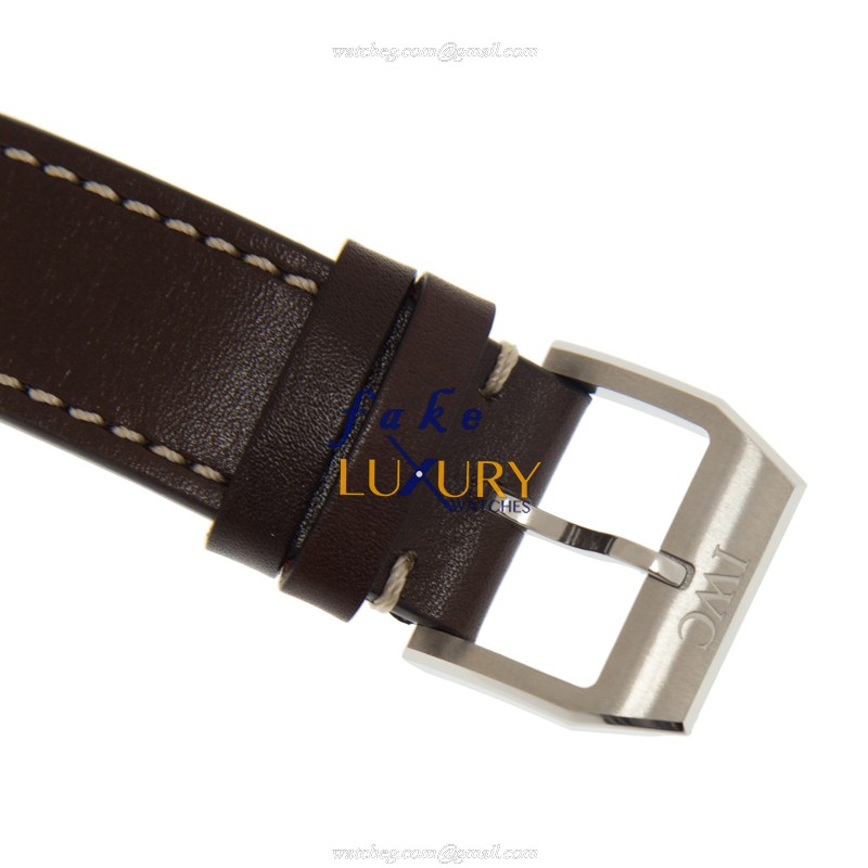 IWC PILOTS Automatic IW327003 Stainless Steel Dark Brown Dial Cowhide Strap Replica Watch - Image 4