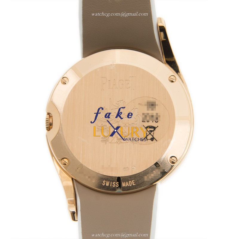 Piaget G0A38167 Limelight Replica Watch, Quartz Movement, 18kt Rose Gold & Diamond Case, Gold Dial - Image 3