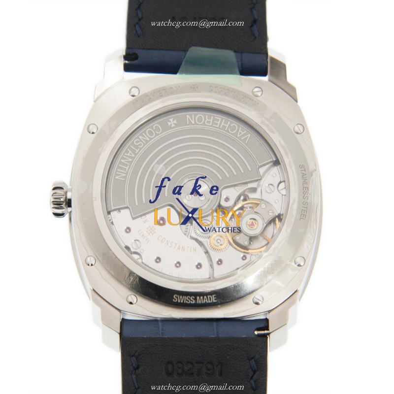 Vacheron Constantin Quai de L'Ile 4500S/000A-B364 Blue Dial Rubber Strap Replica Watch - Image 3