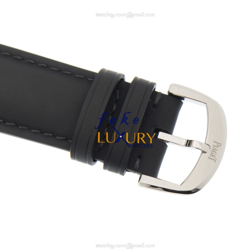 Piaget G0A42001 POLO Replica Watch - Automatic - Stainless Steel Case - Black Dial - Leather Strap - Image 4