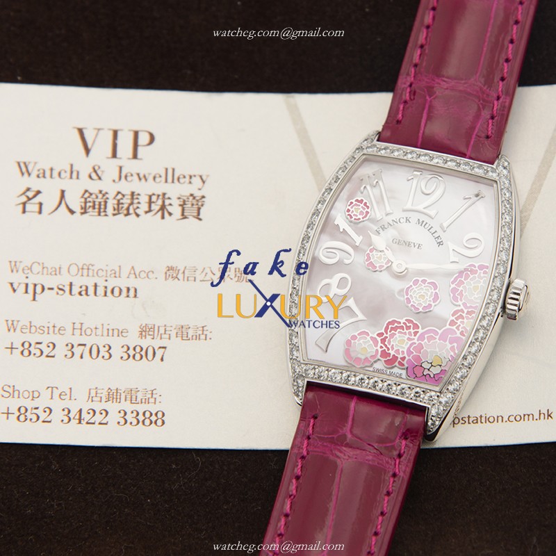 Franck Muller Cintree Curvex 2852 QZ REL MOP RS D 1RAC Quartz White Mother of Pearl Dial Replica - Image 5