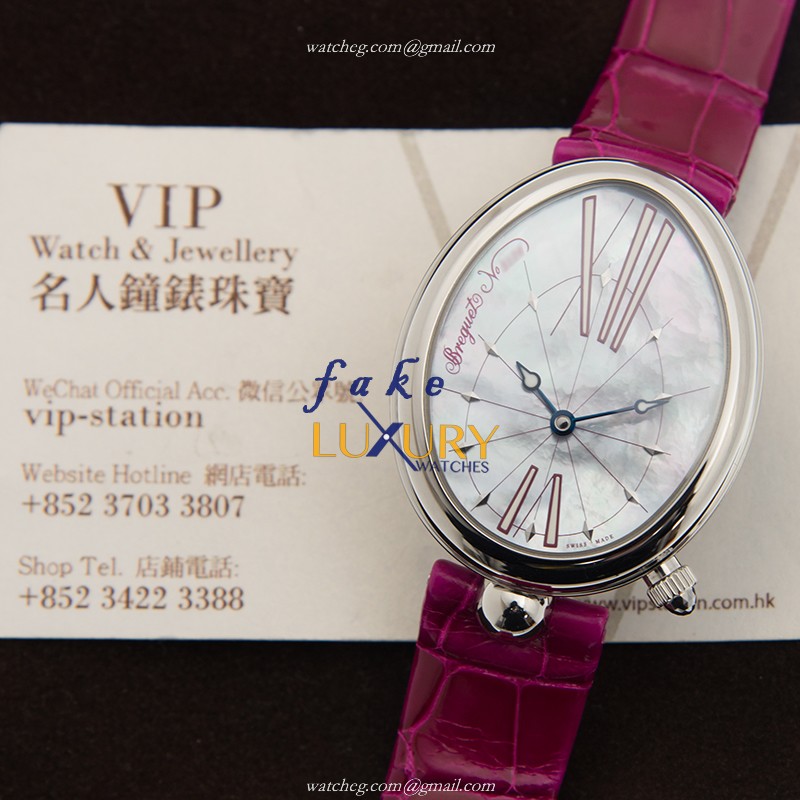 Breguet Reine de Naples Replica Watch 8967ST/G1/986 Automatic White Mother of Pearl Dial Pink - Image 5