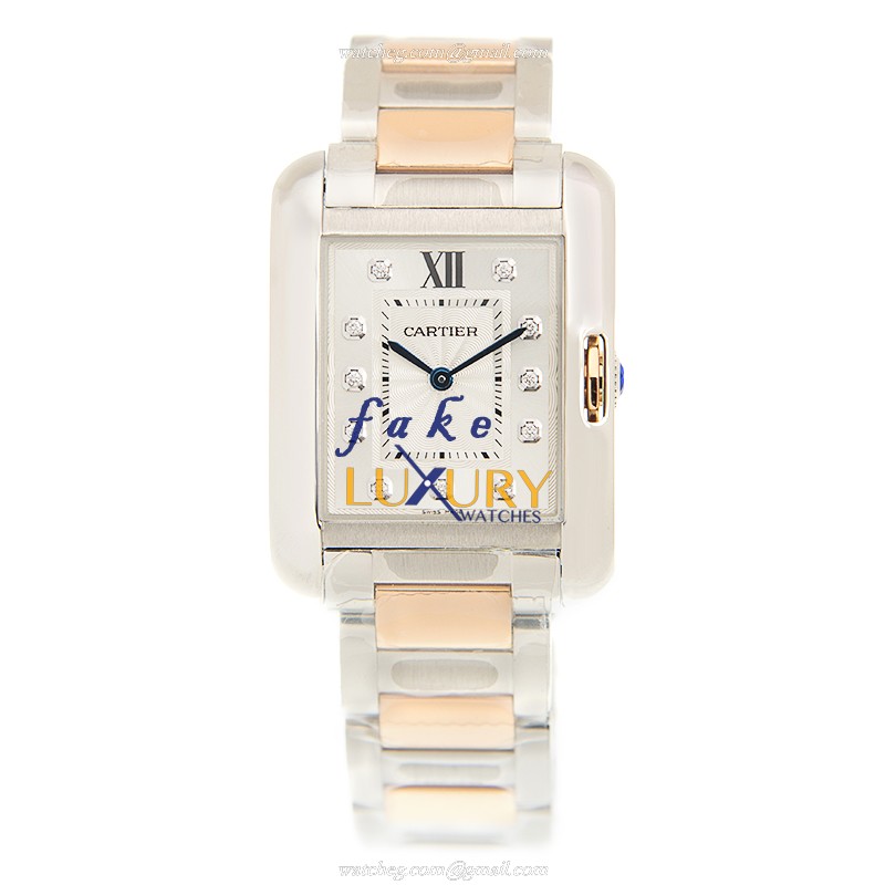 Cartier TANK WT100032 Replica Watch Quartz Silver Dial Stainless Steel Case - Image 2