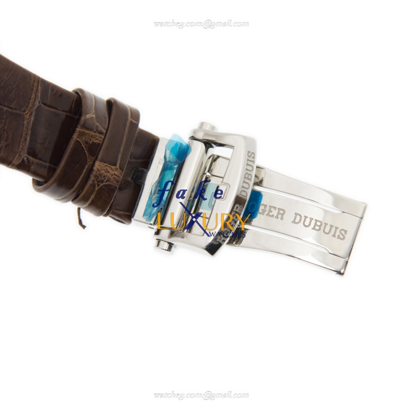 DBEX0463 - Roger Dubuis Excalibur Replica Watch - Automatic White Dial Brown Alligator Strap - Image 4