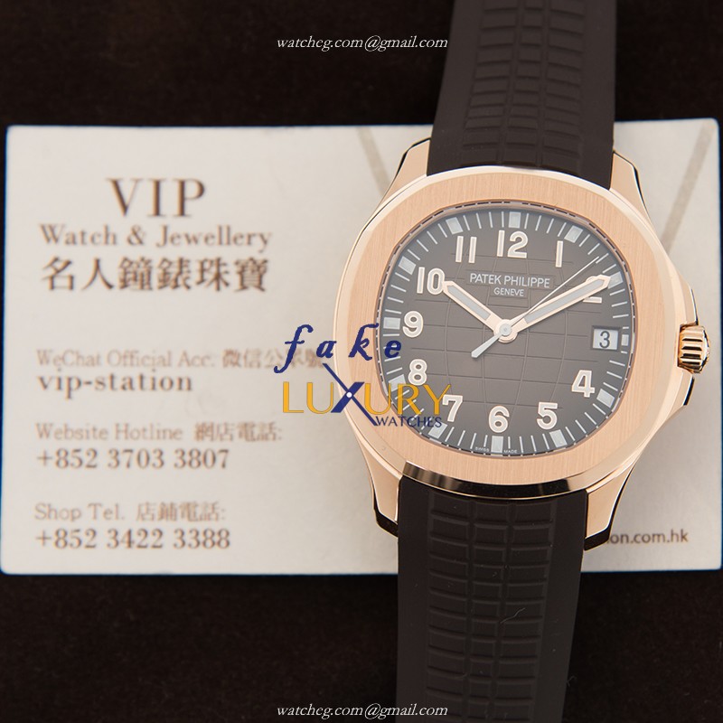 Patek Philippe Aquanaut 5167R-001 Automatic 18kt Rose Gold Brown Dial Replica Watch - Image 5