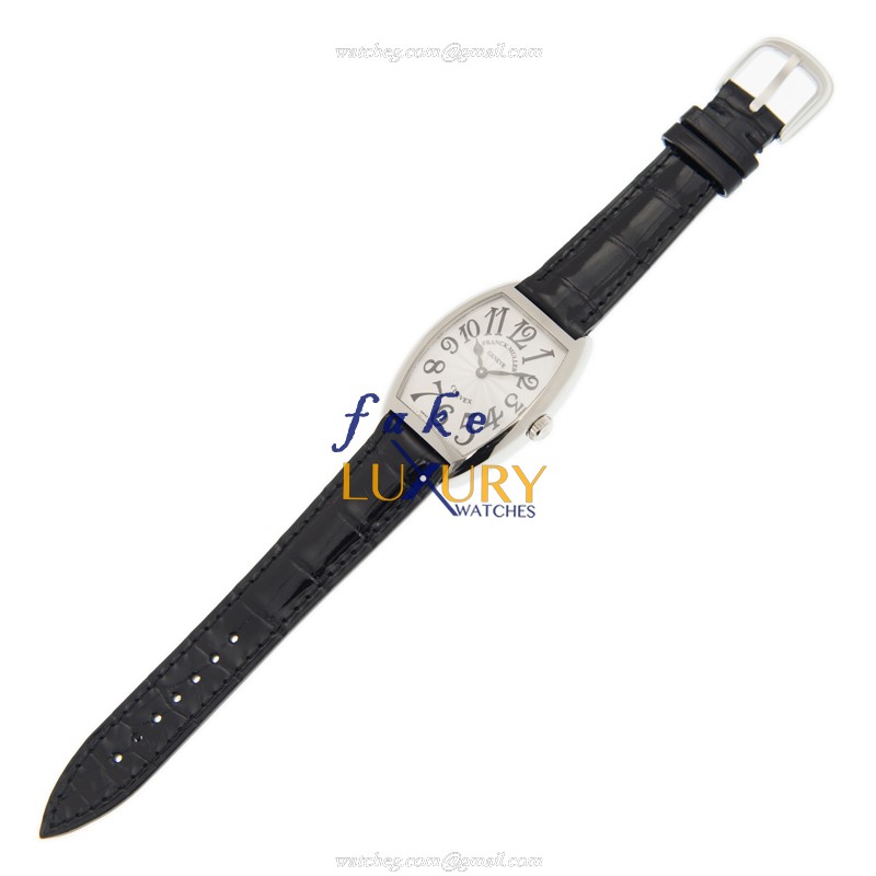 Franck Muller 7502 QZ AC Cintree Curvex Replica Watch, Silver Dial, Steel Case, Quartz - Image 2