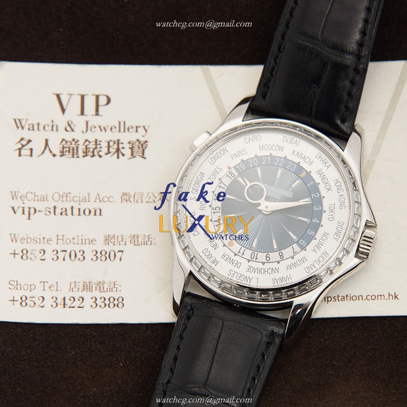 Patek Philippe 5130/10P-010 COMPLICATIONS Automatic Platinum Silver Dial Leather Strap Replica Watch - Image 5