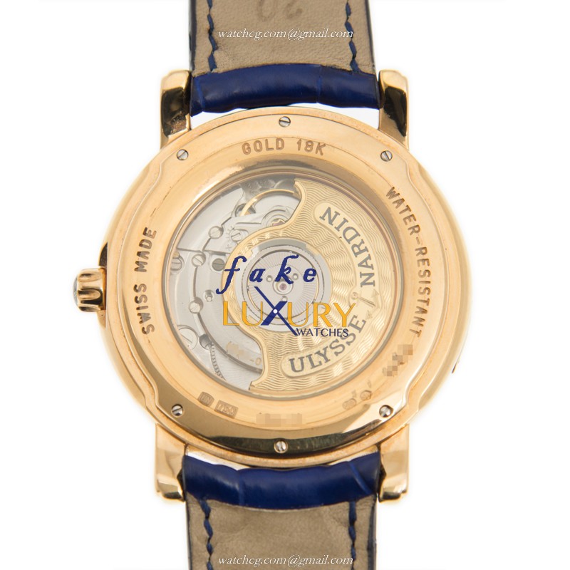 Ulysse Nardin 136-11/FLC Replica Watch, Automatic Movement, Blue Dial, 18kt Rose Gold Case - Image 3