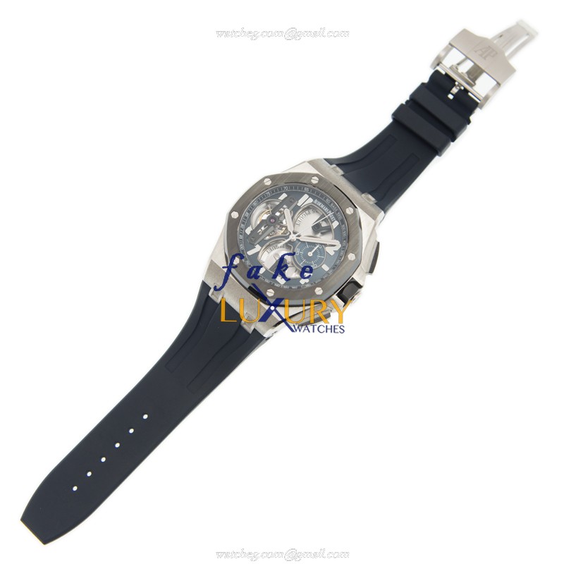 Audemars Piguet 26388PO.OO.D027CA.01 Royal Oak Offshore Replica Watch, Blue Dial, Platinum Case - Image 2