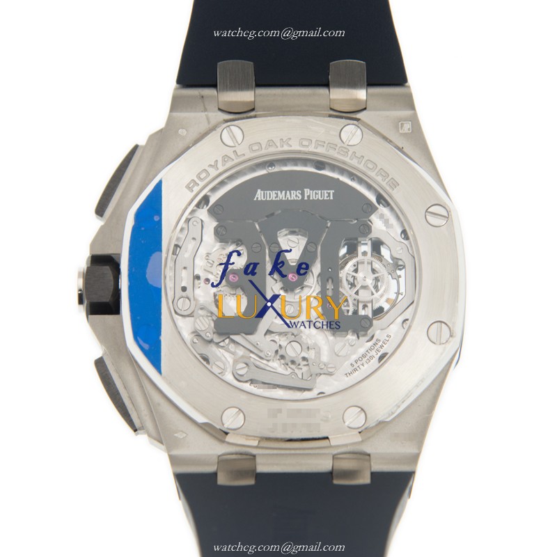 Audemars Piguet 26388PO.OO.D027CA.01 Royal Oak Offshore Replica Watch, Blue Dial, Platinum Case - Image 3