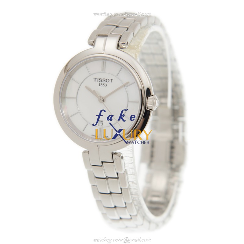 Tissot T094.210.11.111.00 Flamingo Replica Watch, White Dial, Steel Case, Quartz Movement - Image 3