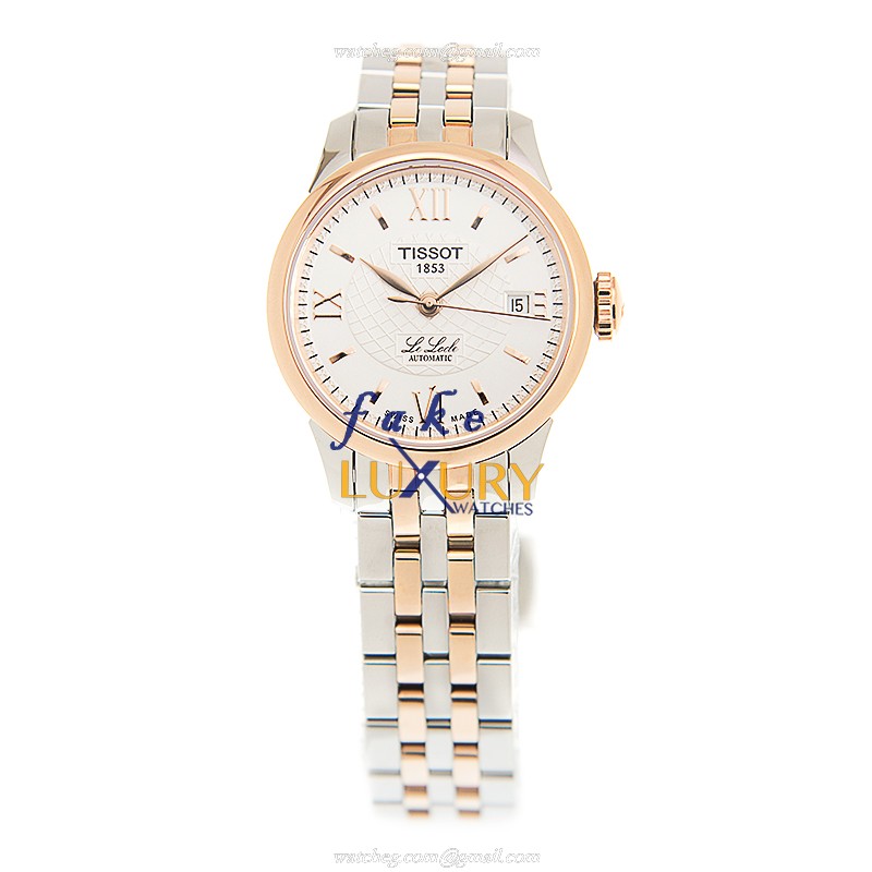 Tissot T41.2.183.33 - Replica Watch - Le Locle Automatic - Gold-Plated Steel Case - White Dial - Image 2