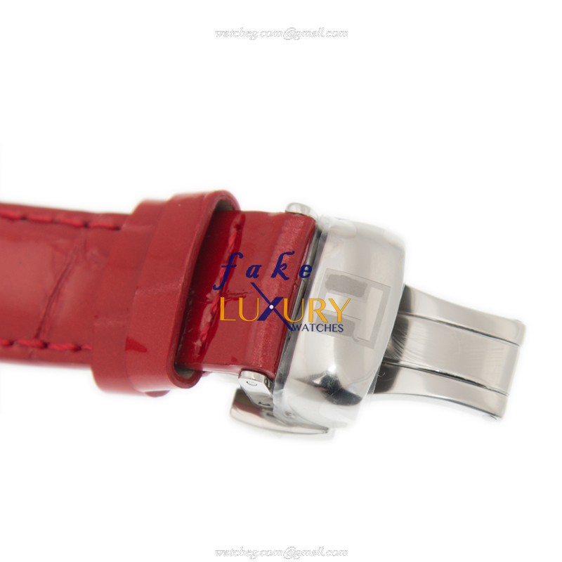 Tissot T099.207.16.118.00 Replica Watch, White Dial, Steel Case, Automatic Movement, Red Leather - Image 4