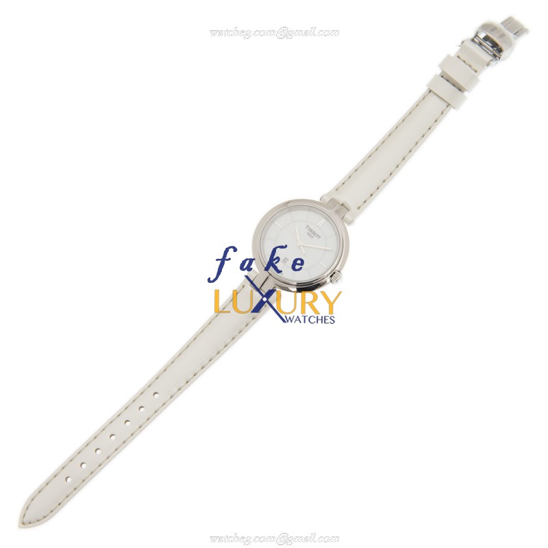 Tissot T094.210.16.011.00 FLAMINGO Quartz White Dial Leather Strap Replica Watch - Image 2