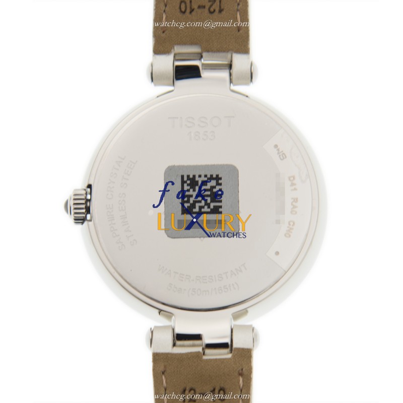 Tissot T094.210.16.011.00 FLAMINGO Quartz White Dial Leather Strap Replica Watch - Image 3