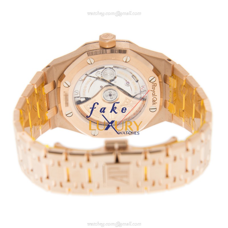 Audemars Piguet 15451OR.ZZ.1256OR.04 Replica Watch, Automatic, Brown Dial, 18kt Rose Gold & Diamonds - Image 4