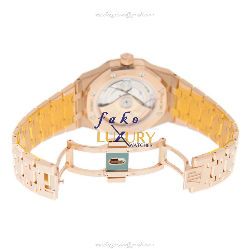 Audemars Piguet 15451OR.ZZ.1256OR.04 Replica Watch, Automatic, Brown Dial, 18kt Rose Gold & Diamonds - Image 5