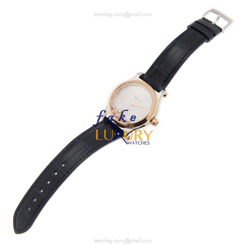 Chopard 278559-6008 Happy Sport - Automatic 18kt Rose Gold & Steel Case Replica Watch - Image 2