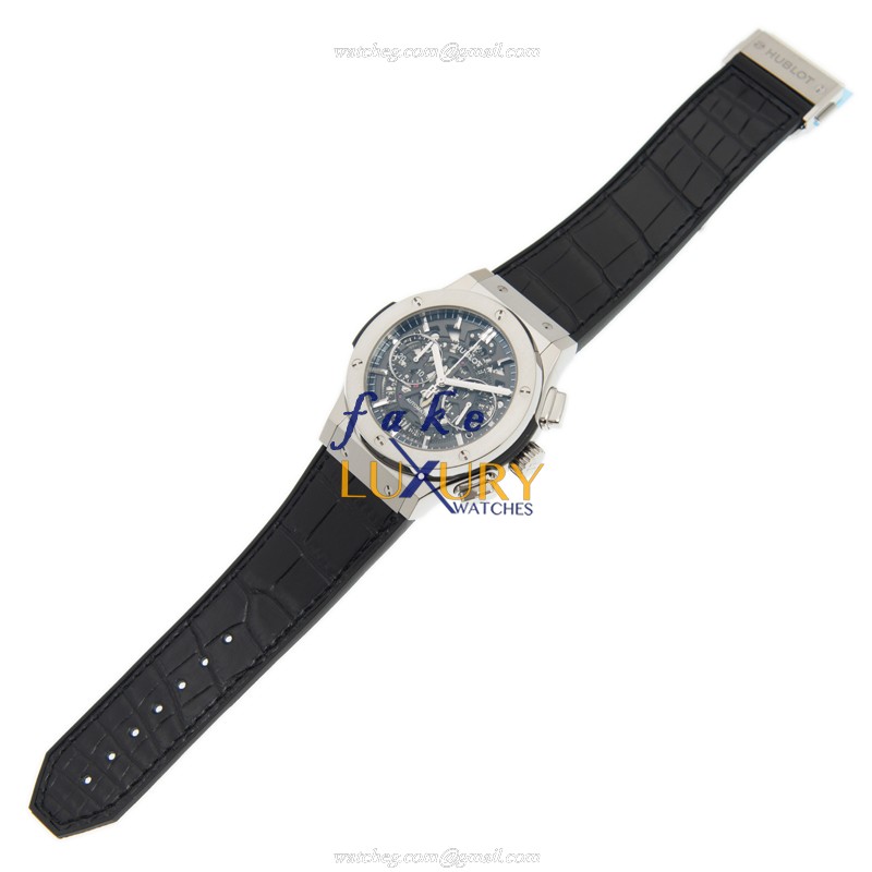 Hublot 525.NX.0170.LR Classic Fusion Auto Titanium Replica Watch - Black Dial, Alligator Strap - Image 2