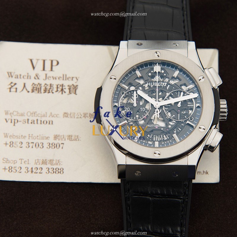 Hublot 525.NX.0170.LR Classic Fusion Auto Titanium Replica Watch - Black Dial, Alligator Strap - Image 5