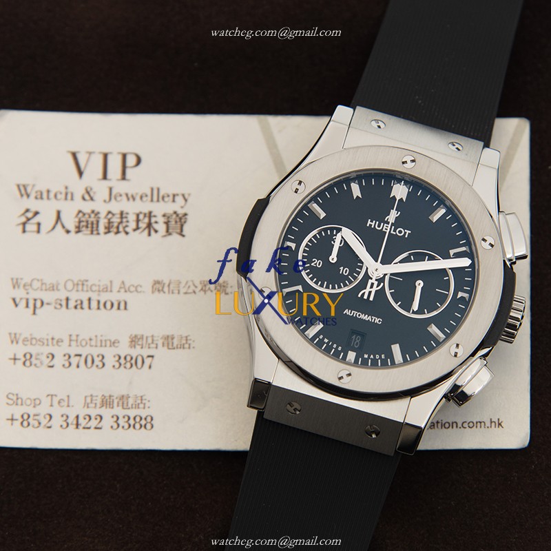 Hublot 541.NX.1171.RX Classic Fusion Automatic Titanium Replica Watch - Black Dial, Rubber Strap - Image 5