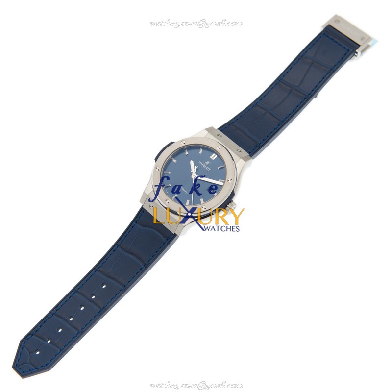 - HUB542NX7170LR - Hublot Classic Fusion Automatic Titanium Replica Watch - Blue Dial - Image 2