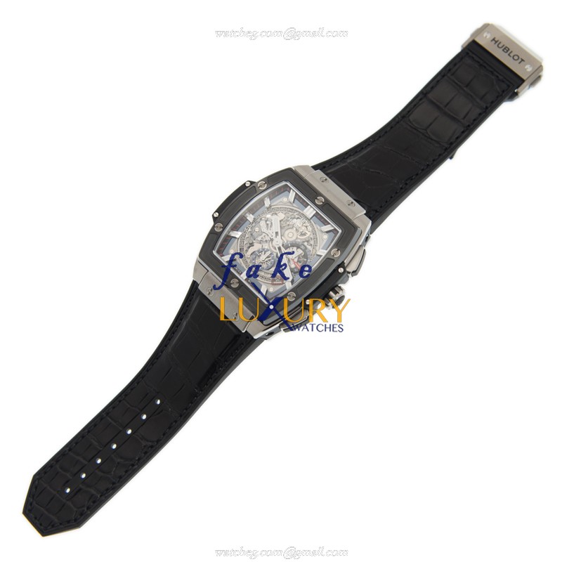 Hublot 601.NM.0173.LR Automatic Titanium Replica Watch, Gray Dial, Alligator Strap - Image 2