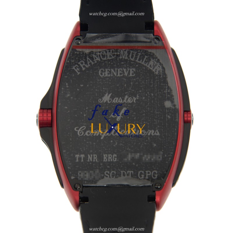 Franck Muller 9900 SC DT GPG TT.NR.ERG Replica Watch, Black Dial, Steel Case, Alligator Strap - Image 3