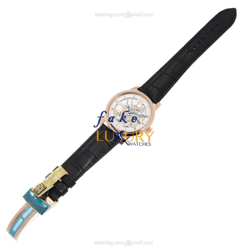 Glashutte Senator Manual Winding Skeletonized 1-49-18-01-05-30 - Replica Watch - Rose Gold - Silver - Image 2