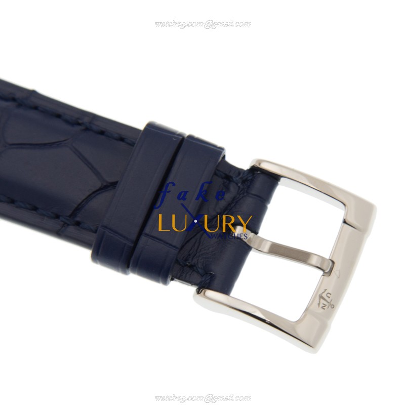 Ulysse Nardin 8150-112/HUP Classic Automatic 18kt White Gold Diamond Blue Dial Alligator Strap - Image 4