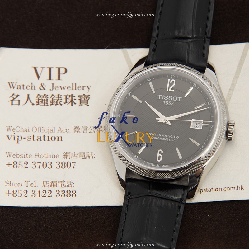Tissot T-CLASSIC T108.408.16.057.00 - Replica Watch - Automatic - Steel Case - Black Dial - Leather - Image 5