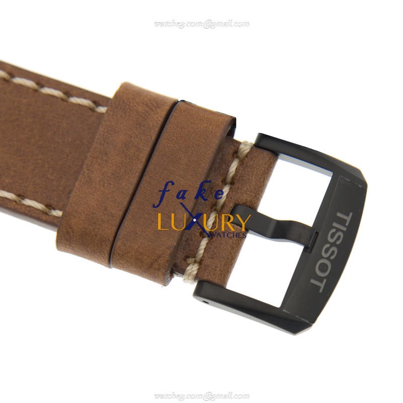 Tissot T116.617.36.057.00 T-SPORT Quartz Steel Brown Leather Watch Replica Watch - Image 4