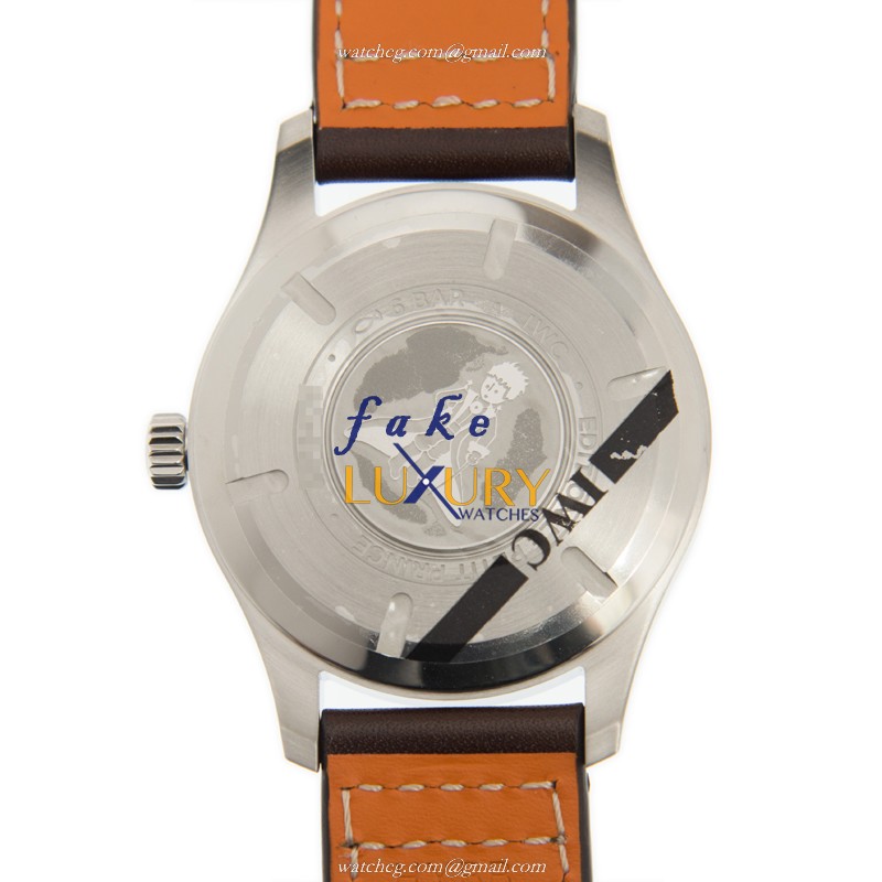 IWC IW327004 Pilots Automatic Replica Watch, Blue Dial, Brown Cowhide Strap - Image 3