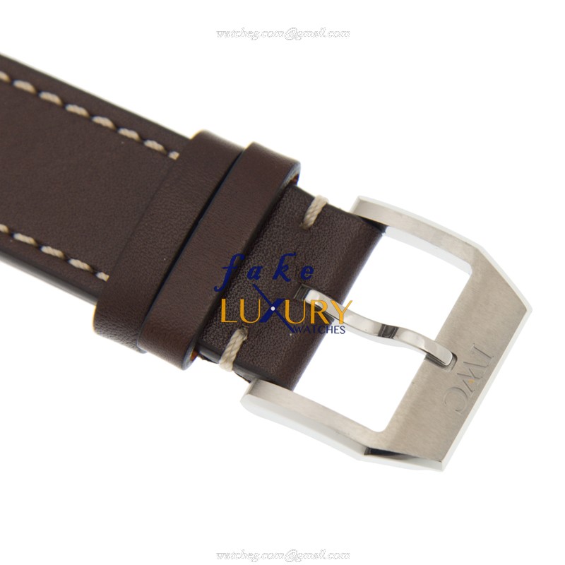 IWC IW327004 Pilots Automatic Replica Watch, Blue Dial, Brown Cowhide Strap - Image 4