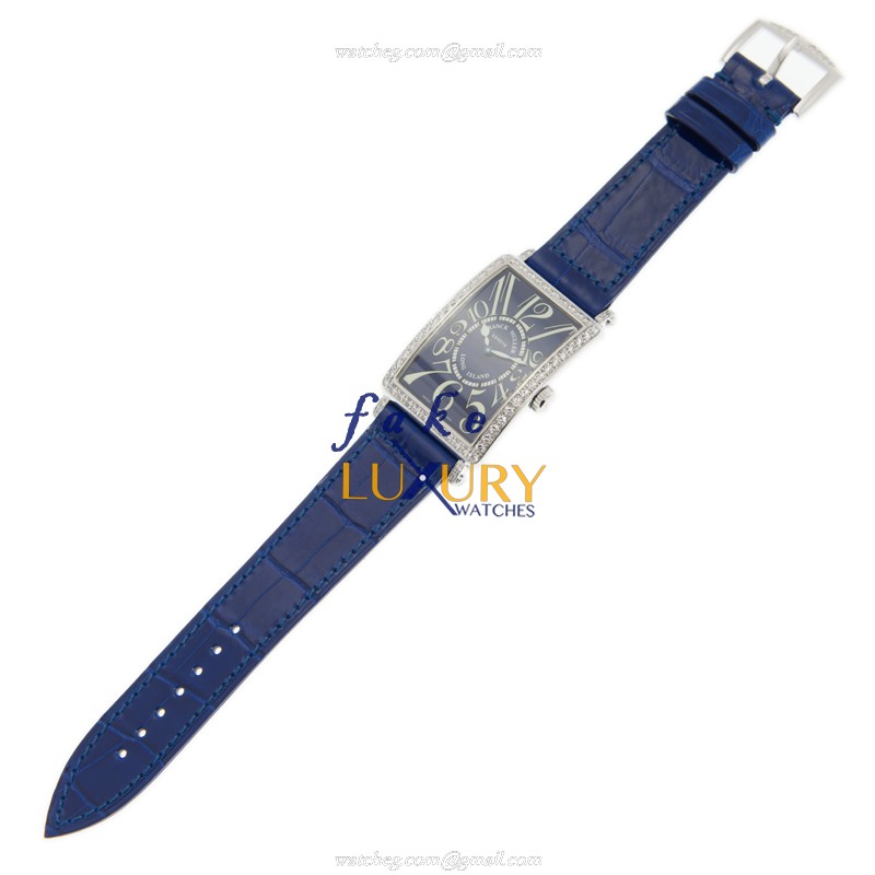 Franck Muller Long Island 952 QZ D 1R AC Deep Blue Quartz Stainless Steel Diamonds Replica Watch - Image 2