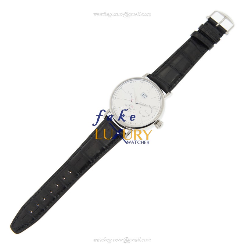 IWC Portofino IW516201 Manual Wind Stainless Steel White Dial Alligator Strap Replica Watch - Image 2