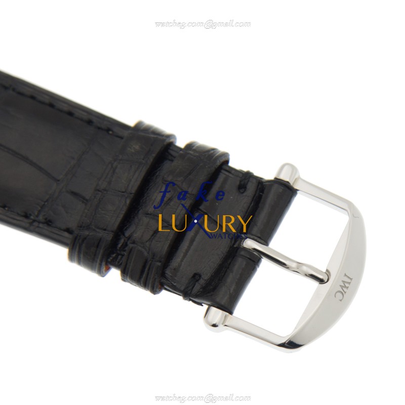 IWC Portofino IW516201 Manual Wind Stainless Steel White Dial Alligator Strap Replica Watch - Image 4