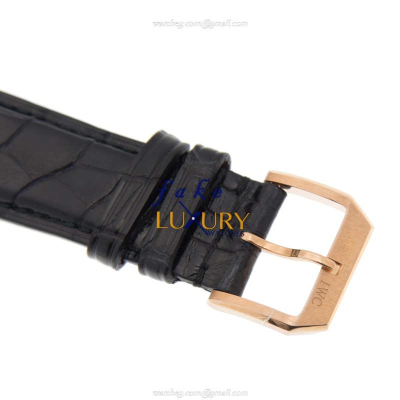 IWC Portuguese IW390405 Automatic 18kt Rose Gold Gray Dial Alligator Strap Replica Watch - Image 4