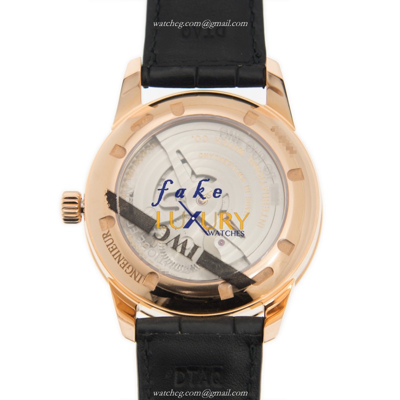 IWC INGENIEUR IW323312 - Replica Watch - Automatic - 18kt Rose Gold - Gray Dial - Black Alligator - Image 3