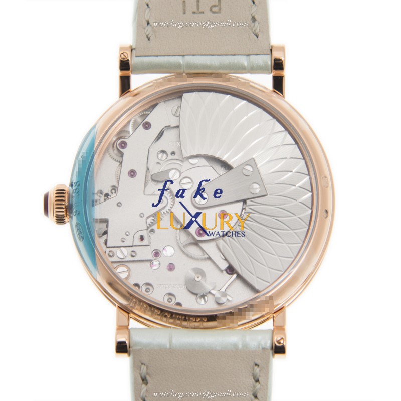 7038BR/18/9V6/D00D - Breguet Tradition Replica Watch - Automatic - Rose Gold Diamonds - Silver Dial - Image 3