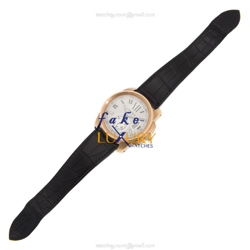 Cartier W7100009 CALIBRE DE CARTIER Automatic 18kt Rose Gold Replica Watch - Swiss Movement - 42mm - Image 2