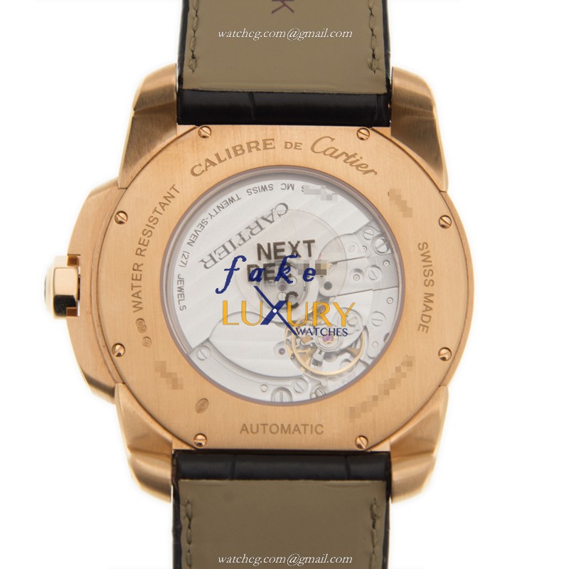 Cartier W7100009 CALIBRE DE CARTIER Automatic 18kt Rose Gold Replica Watch - Swiss Movement - 42mm - Image 3
