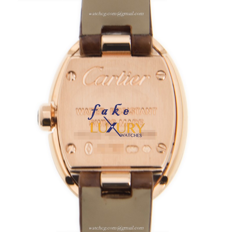 Cartier W8000017 BAIGNOIRE Quartz 18kt Rose Gold Replica Watch - Luxury Swiss Clone with Ceramic - Image 3